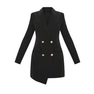 PYT Black Gold Button Blazer Dress